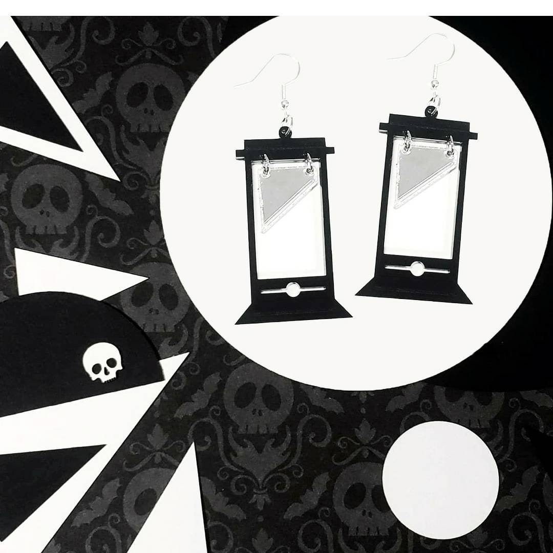 Guillotine Earrings | Goth Jewelry | Acrylic Earrings | Occult Earrin…