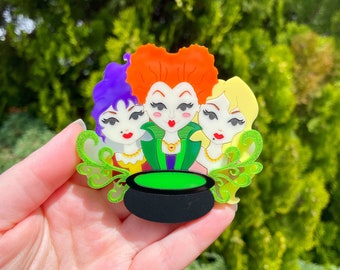 PREORDER - Witchy Sisters - Laser cut acrylic brooch