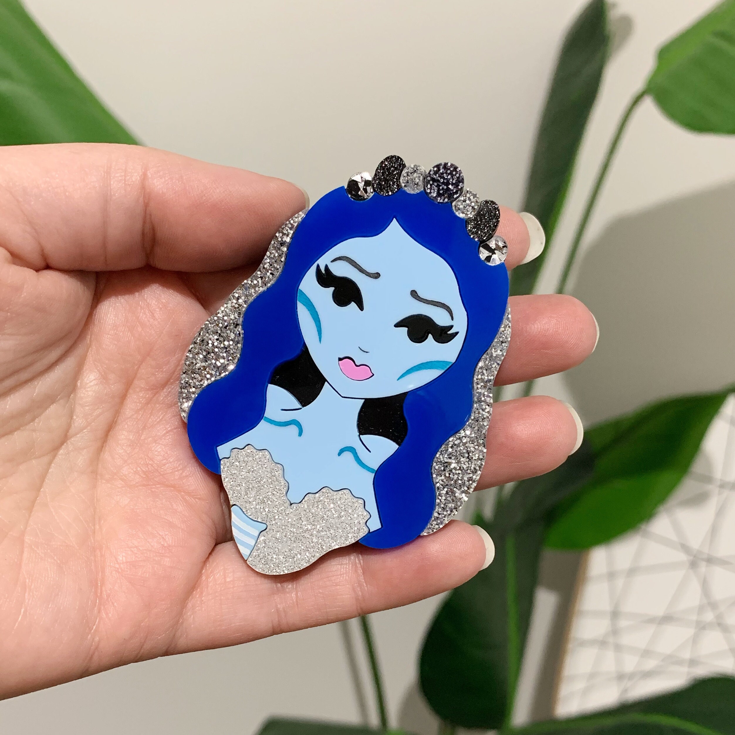 Rainbow Heart Card Pip Laser Cut Arcylic Brooch