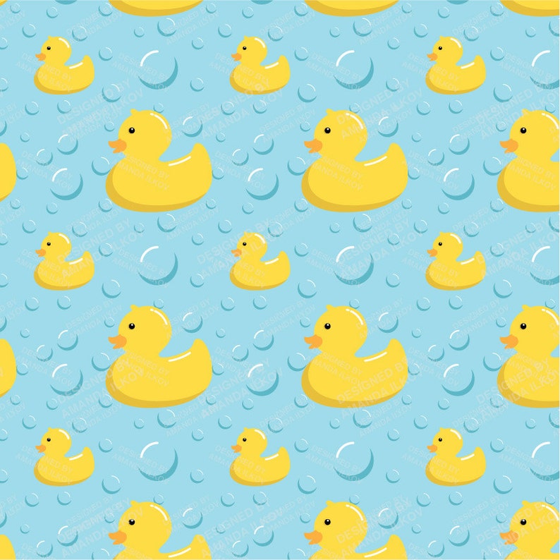 Premium Rubber Duck Clip Art & Digital Paper Set Rubber Duck Etsy