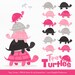 Professional Turtle Stack Clipart in Hot Pink - Turtle Clipart, Turtle ...