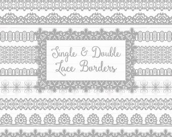 Grey Lace Borders Clipart & Vectors - Grey Lace Borders, Grey Vector Lace Borders