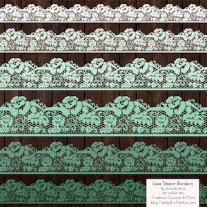Bordi professionali in pizzo rosa in menta - Bordo pizzo, Clipart pizzo, Pizzo Clip Art, Pizzo vettoriale, Clipart matrimonio, Clip Art matrimonio