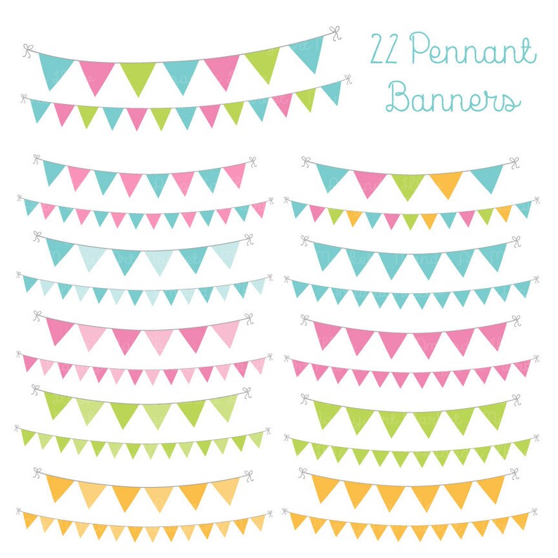 Professional Bunting Banner Clipart & Vectors in Fresh | Etsy