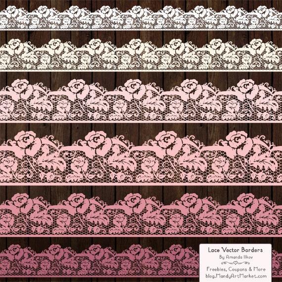 Professional Rose Lace Borders in Soft Pink Lace Border, Lace