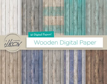 Wood Digital Papers for Scrapbooking, Crafting and More - by Amanda Ilkov