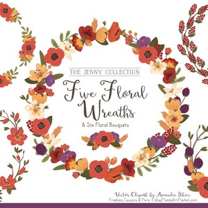 Autumn Floral Wreaths & Bouquets - Autumn Flowers, Autumn Wreaths, Flower Wreaths, Floral Frames, Wedding Wreaths