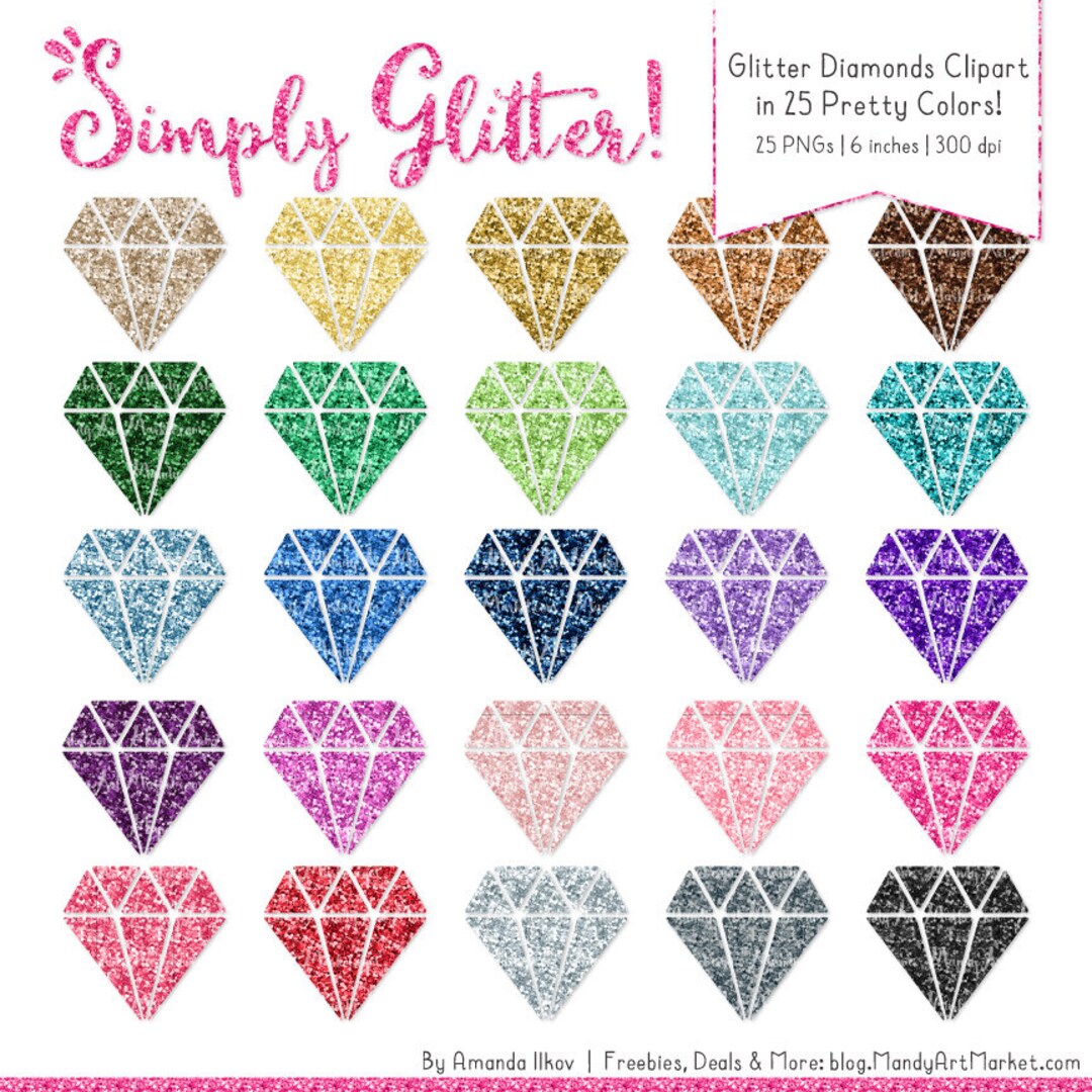 Professional Glitter Diamonds Clipart Glitter Diamonds, Glitter