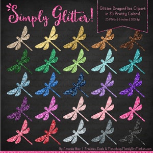Professional Glitter Dragonfly Clipart Glitter Dragonflies, Glitter ...