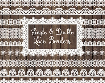 White Lace Borders Clipart & Vectors - White Lace Borders, White Vector Lace Borders