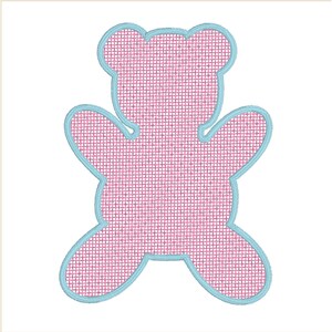 Conception de broderie renversée d'ours de nounours pour des tissus de couche, des couvertures, des serviettes