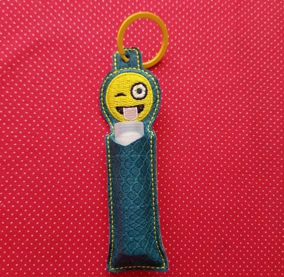 Lip balm-chap stick holder fob embroidery design. 4x4 hoop | Etsy Lip balm-chap stick holder fob embroidery design. 4x4 hoop | Etsy