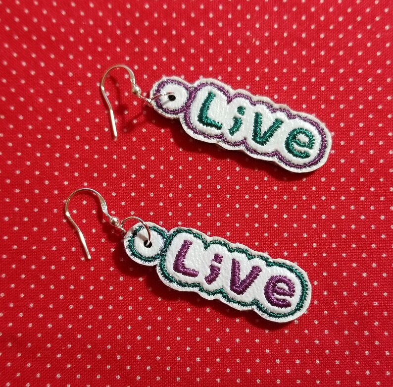 Suicide awareness ribbon embroidery design with live charm  etsy