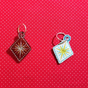 Christmas star of Bethlehem charm embroidery design .  Just one inch.