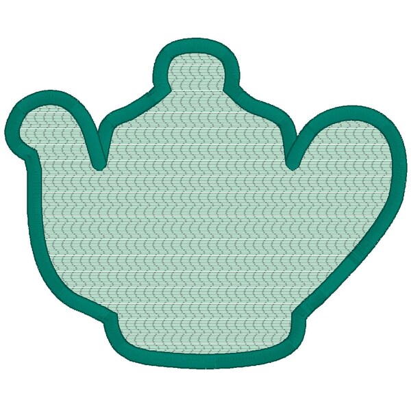 Tea kettle-6 sizes- knockdown embroidery designs free standing lace 6 sizes