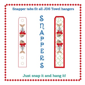 Fish skeleton Snapper tabs embroidery design.  Perfect for the Grumpy cat towel holder