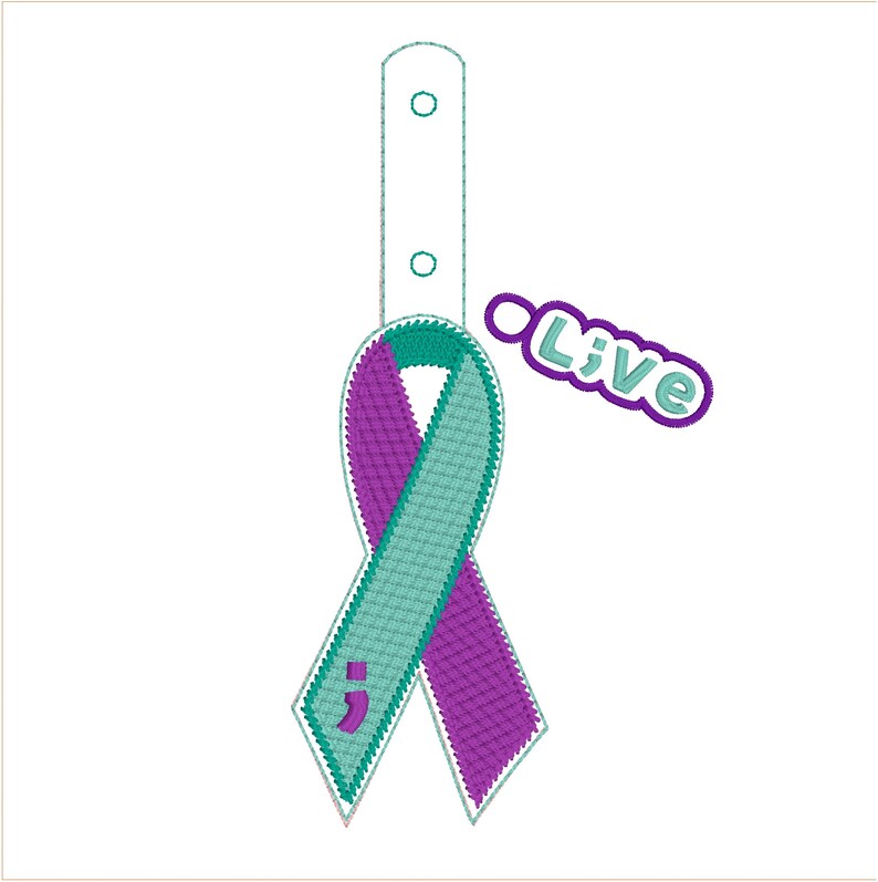 Suicide awareness ribbon jessecmault design with live charm  etsy