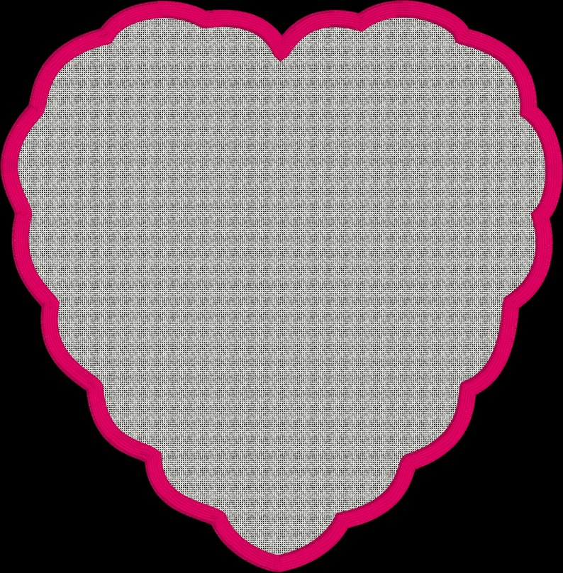 Heart Knockdown-6sizes-scalloped satin border knockdown embroidery designs-FSL designs image 4