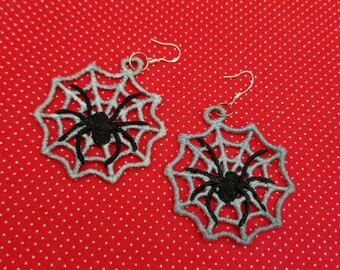 FSL Spider web charms embroidery designs.   Free standing lace