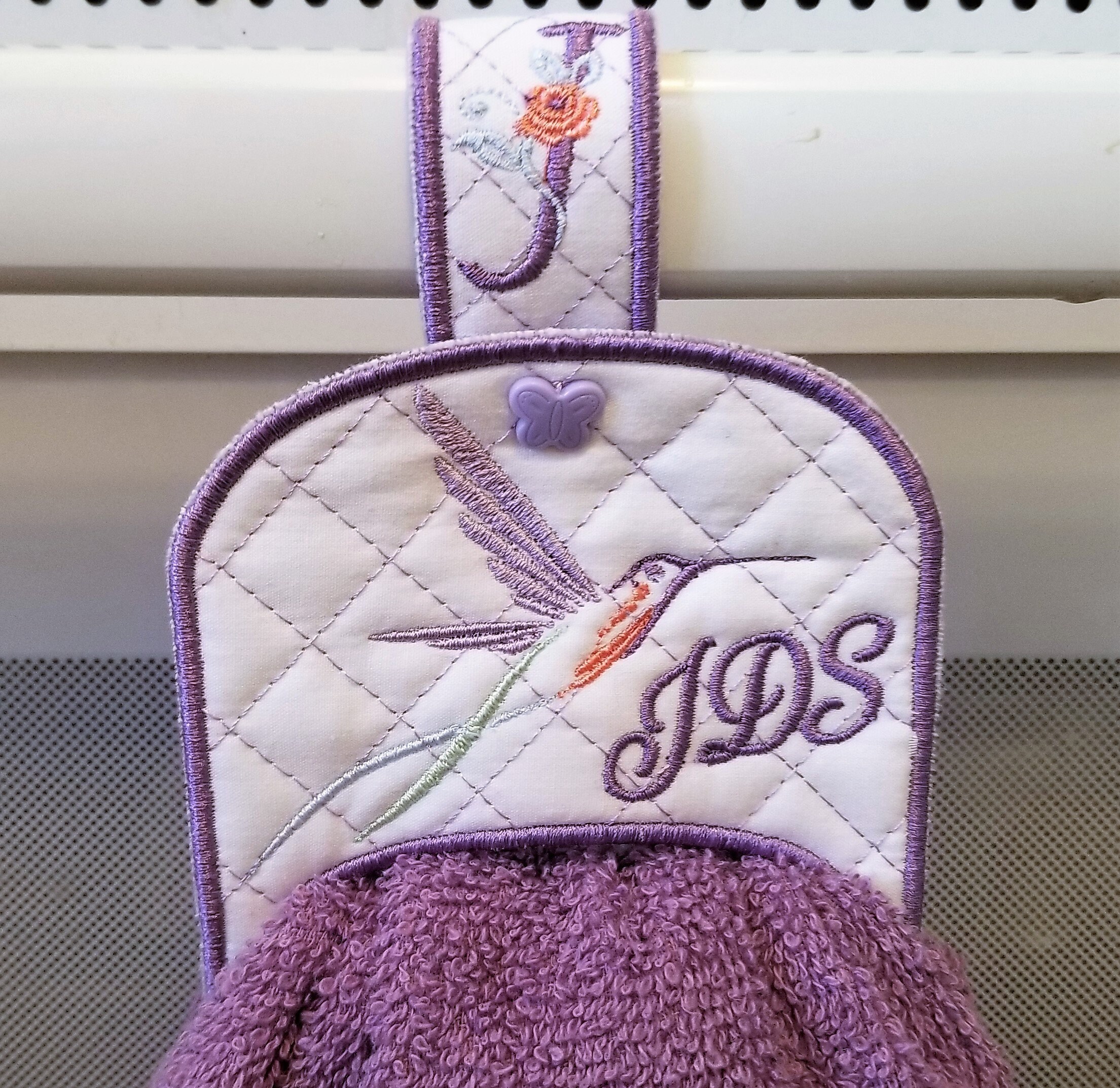 DIY Towel Holders Quilted embroidery design with Etsy