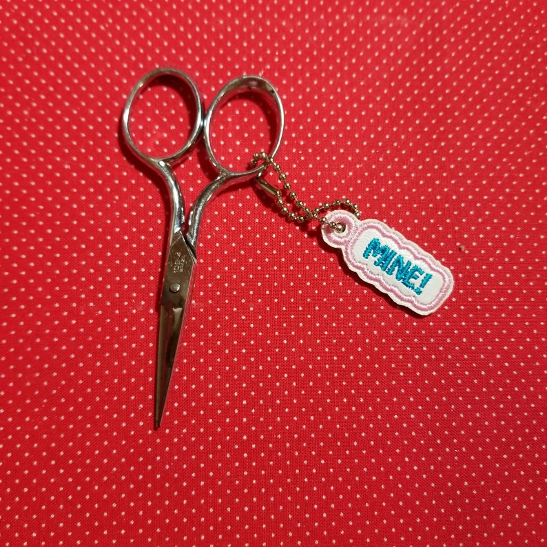 Scissors charms embroidery design labels tags for scissors Etsy