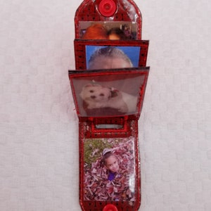 Photo fob - Luggage tag  ITH embroidery design.  4x4 and 5x7 sizes
