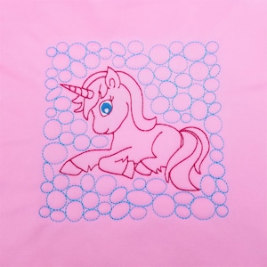 Baby Unicorn sewing  embroidery design.   3 sizes - 4&quot; - 5&quot; - 6&quot;.