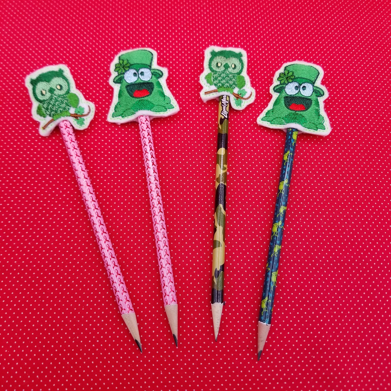 Irish Frog Pencil Topper Embroidery Design frog Only Fiile. Etsy