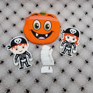 Patchie bundle-Pumpkin zipper bag ITH, fully lined embroidery design -  2 sizes  8 files