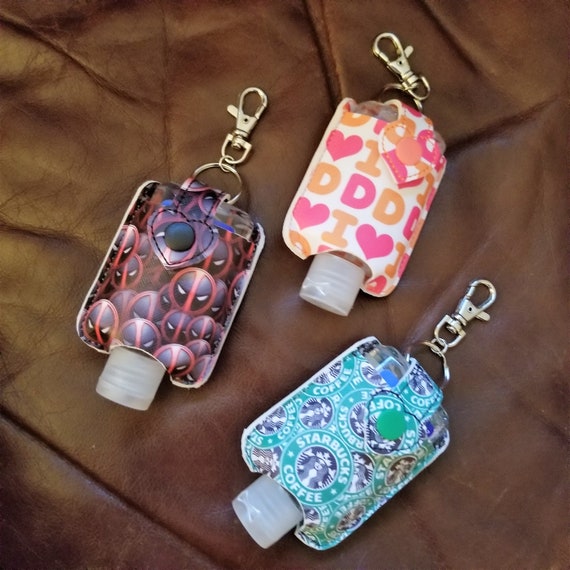 Hand sanitizer holder 2oz embroidery design. larger size