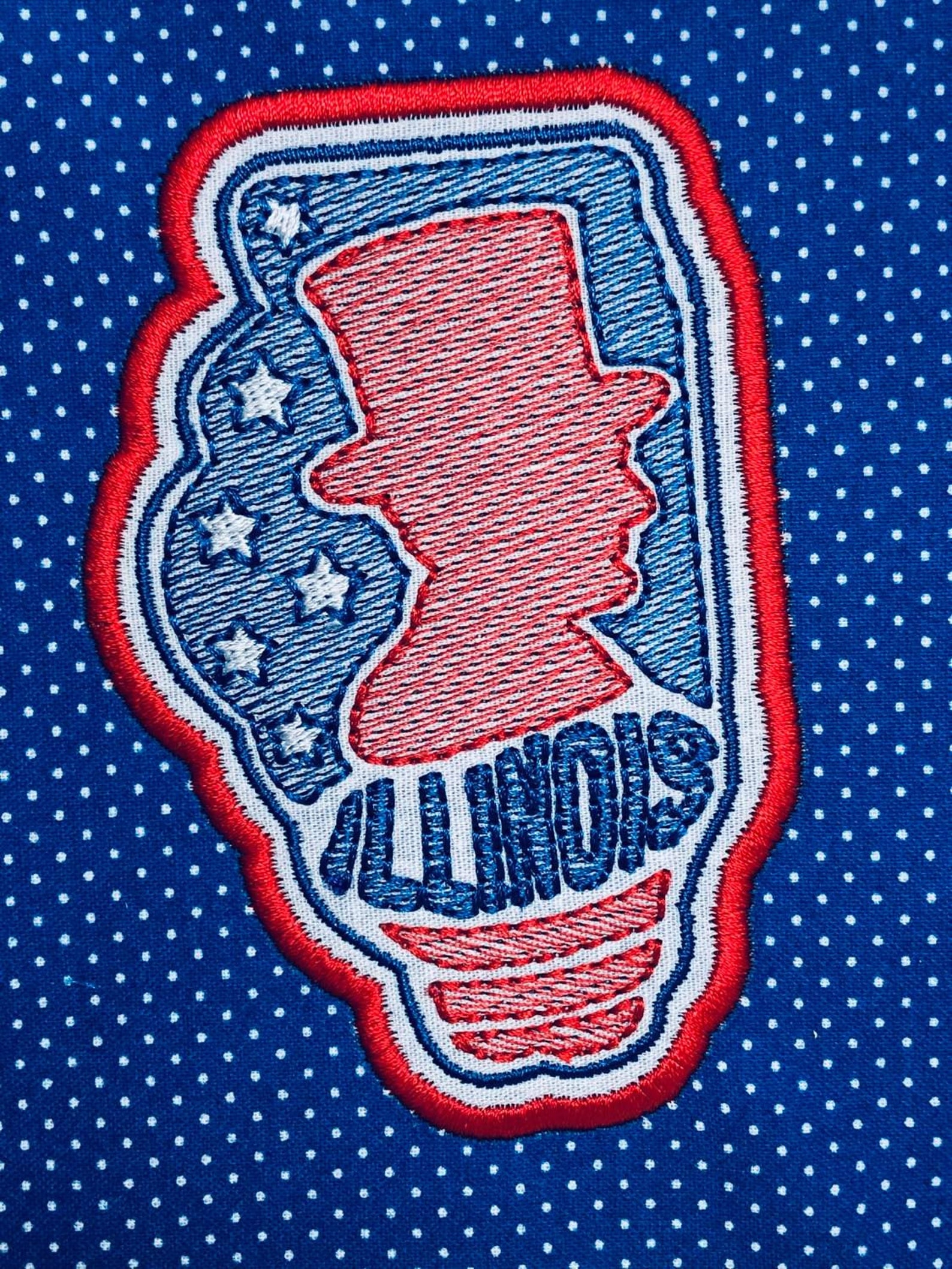 Usa illinois state applique embroidery design 4 and  etsy