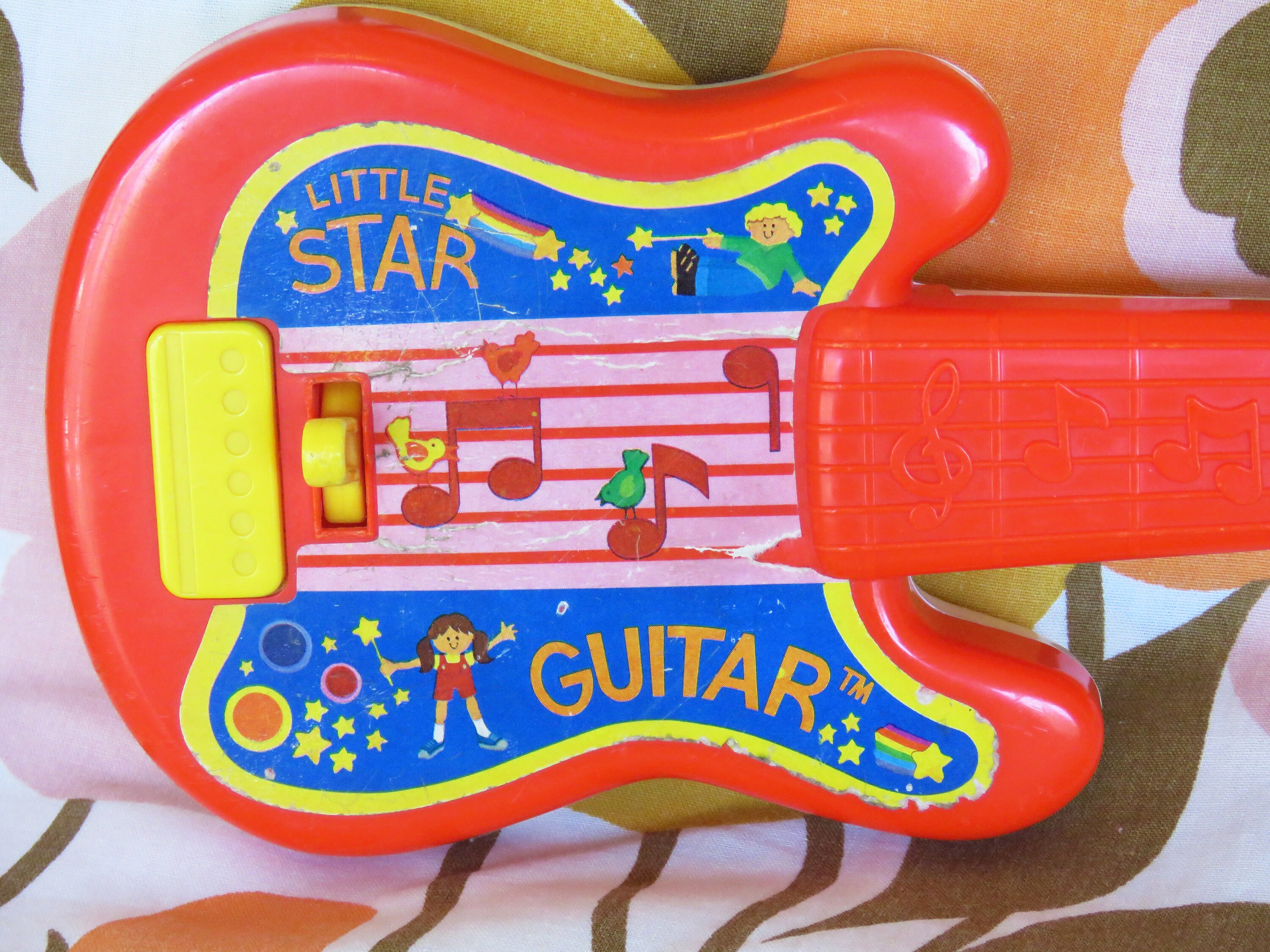 Tinkle Instrument Rare Find! Vintage Children’s Toy Little Star Guitar by TOMY Plays ...