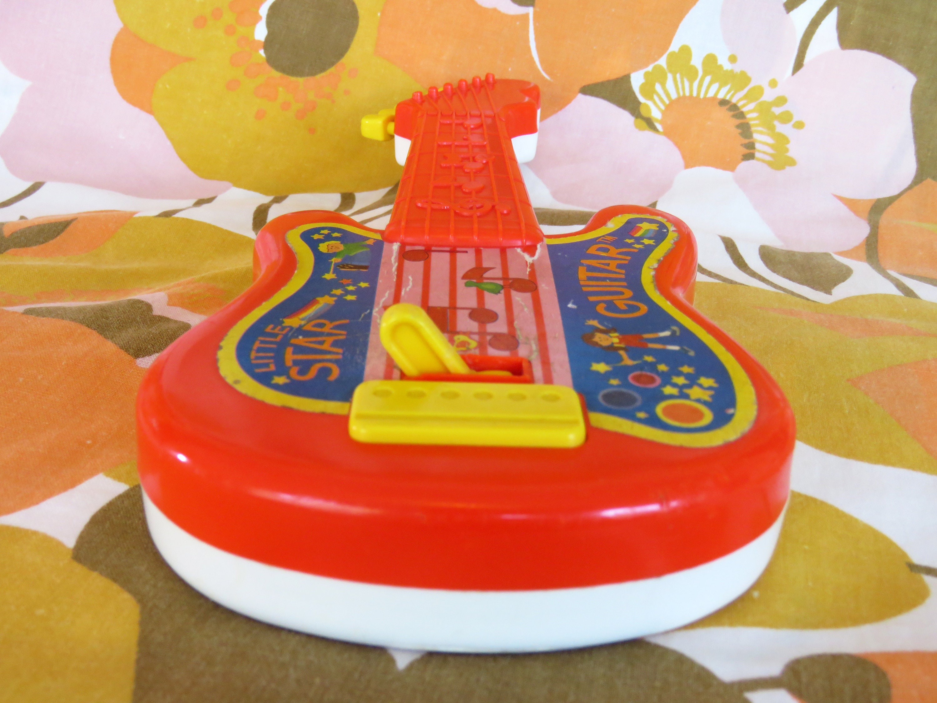 Tinkle Instrument Rare Find! Vintage Children’s Toy Little Star Guitar by TOMY Plays ...