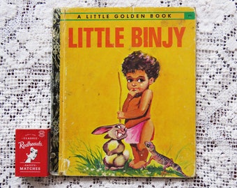Vintage 1971 Little Binjy Little Golden Book - indigenous Australia 1970's children's book Victor Barnes illustrated by Hal English