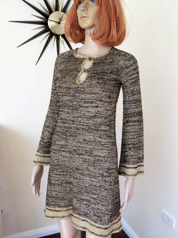 Stunning Vintage Rare Rosalind Yehuda 1960s London Designer Metallic Gold Mini Dress - Mary Quant Biba Era - Swinging Sixties - Etsy Stunning Vintage Rare Rosalind Yehuda 1960s London Designer Metallic Gold Mini Dress - Mary Quant Biba Era - Swinging Sixties - Etsy