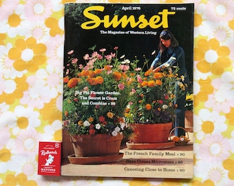 Retro 1970's Sunset magazine - the Magazine of Western Living USA - culture advertising home vintage inspiration April 1976