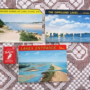 Collection Lakes Entrance Gippsland Victoria postcard bundle retro souvenir multi picture postcards unused -  Lake Tyers retro 1960s 1970s