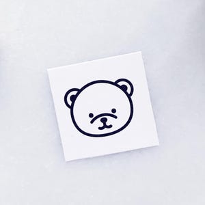Bear Rubber Stamp • Small Animal Stamp • Mini Rubber Stamps for Planners