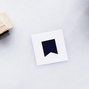 Small Tag Rubber Stamp • Geometric Shape Stamps • Tiny Stamps for Journals and Planners