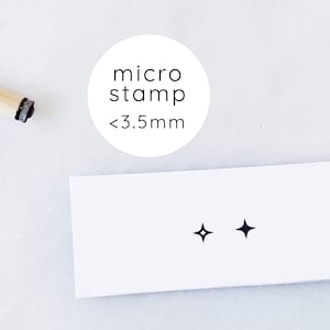 Micro Tiny Sparkles Rubber Stamp Set • Small Geometric Shape Rubber Stamps • Planner Stamps