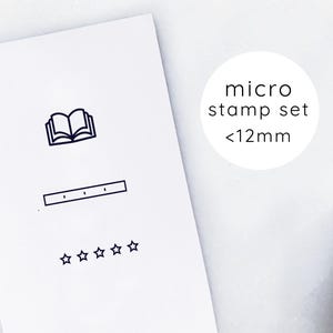 Book Lovers Rubber Stamp Set • Small BUJO Stamps