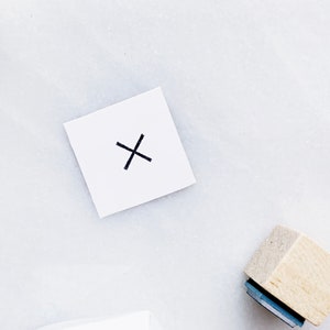 Small Cross X Rubber Stamp • Small Plus Stamp Tiny Shape Stamps