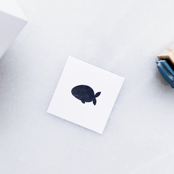 Fish Rubber Stamp Etsy