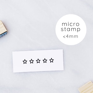 Micro tampon en caoutchouc cinq étoiles • Tampon en forme de barre d'étoiles • Tampon de classement par étoiles • Tampons en caoutchouc pour suivi des habitudes • Tampons pour Bullet Journal