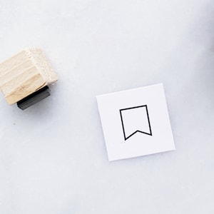 Small Tag Outline Rubber Stamp • Geometric Shape Stamps • Tiny Stamps for Journals and Planners