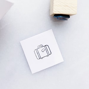 Tampon en caoutchouc pour faire une valise • Tampon de voyage • Rappel d'emballage • Petits tampons pour agenda