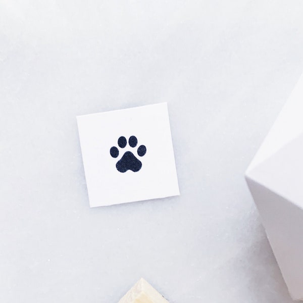 Dog Paw Rubber Stamp • Small Animal Paw Stamp • Mini Rubber Stamps for Planners