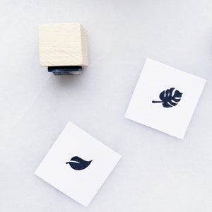 Jeu d'estampes Petites feuilles • Papeterie pour les amoureux des plantes • Petits tampons BUJO