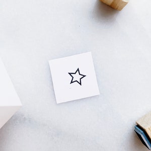 Small Star Outline Rubber Stamp • Tiny Shape Stamps