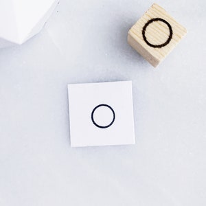 Small Circle Outline Rubber Stamp • Tiny Circle Stamp for Journaling
